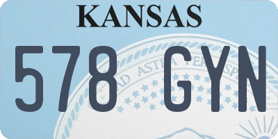 KS license plate 578GYN