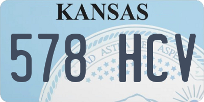 KS license plate 578HCV
