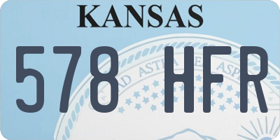 KS license plate 578HFR