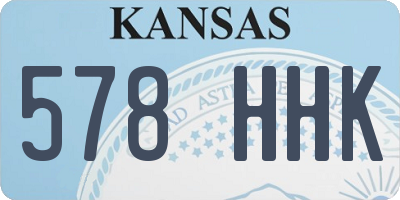 KS license plate 578HHK