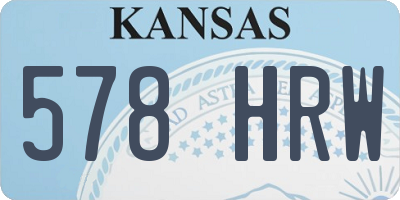 KS license plate 578HRW
