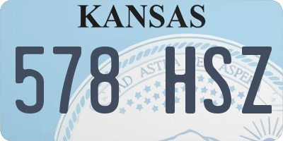 KS license plate 578HSZ