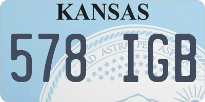 KS license plate 578IGB