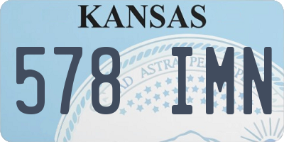KS license plate 578IMN