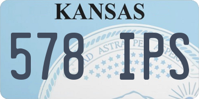 KS license plate 578IPS