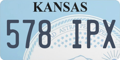 KS license plate 578IPX