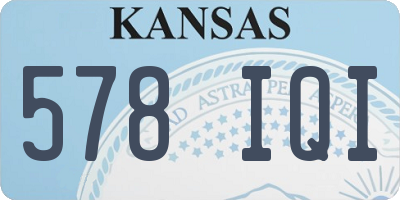 KS license plate 578IQI