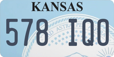 KS license plate 578IQO