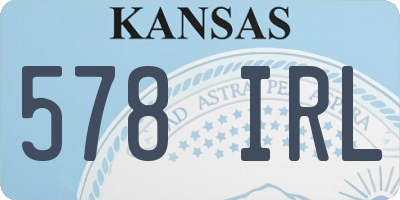 KS license plate 578IRL
