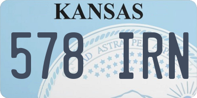 KS license plate 578IRN