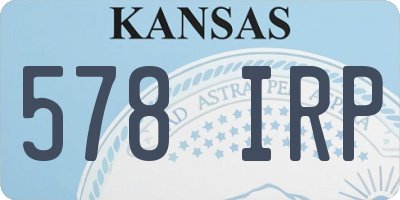 KS license plate 578IRP