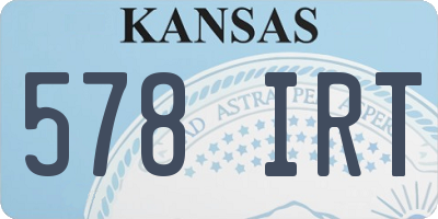 KS license plate 578IRT