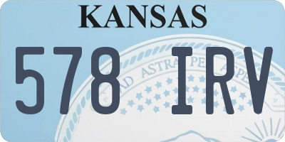 KS license plate 578IRV