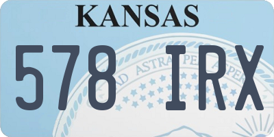 KS license plate 578IRX