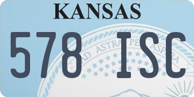 KS license plate 578ISC