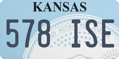 KS license plate 578ISE