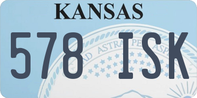 KS license plate 578ISK