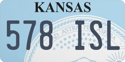 KS license plate 578ISL