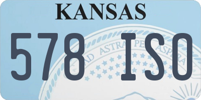 KS license plate 578ISO