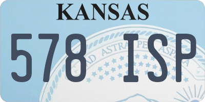 KS license plate 578ISP