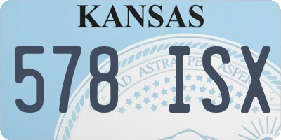 KS license plate 578ISX