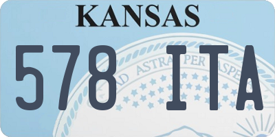 KS license plate 578ITA