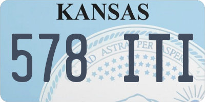KS license plate 578ITI