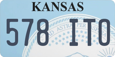 KS license plate 578ITO