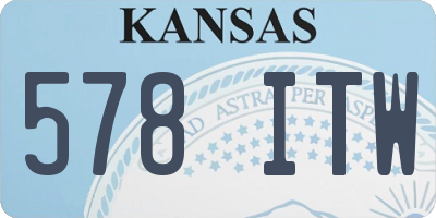 KS license plate 578ITW