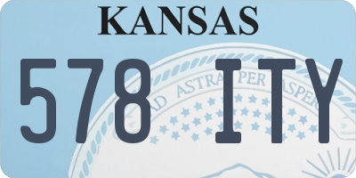KS license plate 578ITY