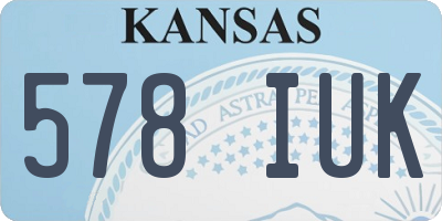 KS license plate 578IUK