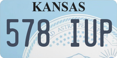 KS license plate 578IUP