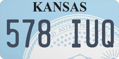 KS license plate 578IUQ