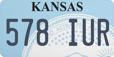 KS license plate 578IUR