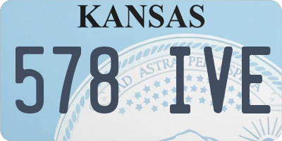KS license plate 578IVE