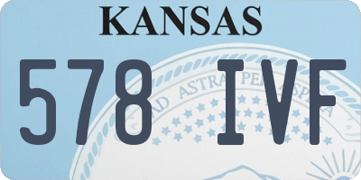 KS license plate 578IVF