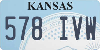 KS license plate 578IVW