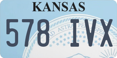 KS license plate 578IVX