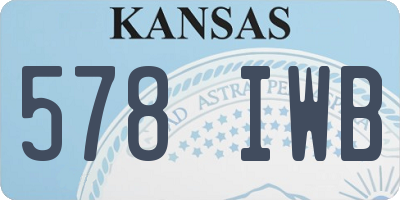 KS license plate 578IWB