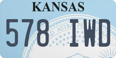 KS license plate 578IWD