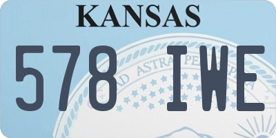 KS license plate 578IWE