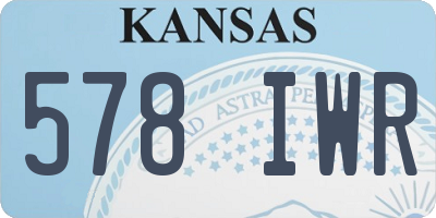 KS license plate 578IWR