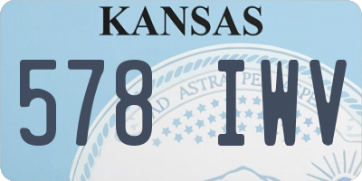 KS license plate 578IWV