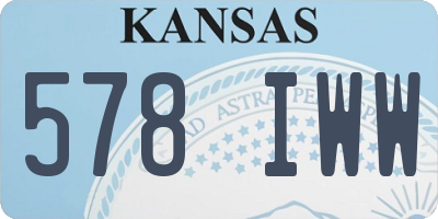 KS license plate 578IWW