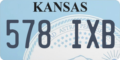 KS license plate 578IXB