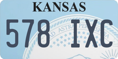 KS license plate 578IXC