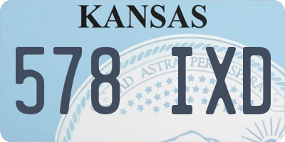 KS license plate 578IXD