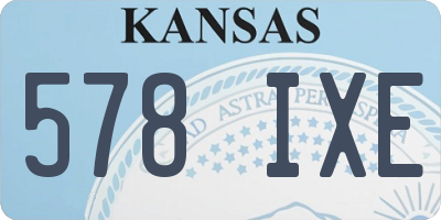 KS license plate 578IXE