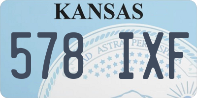 KS license plate 578IXF