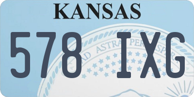 KS license plate 578IXG